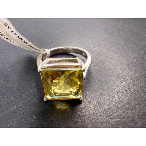 New with tag sterling silver lemon quartz ring size 7 - Picture 10 of 11